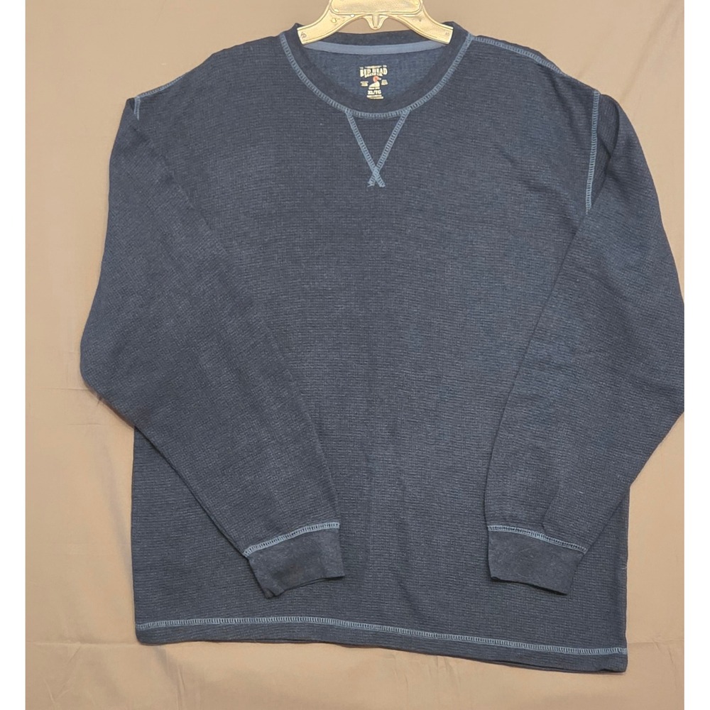 Red Head Pullover Thermal Long Sleeve Shirt Mens‎ Size XL Blue